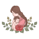 mother's day logo icon on transparent background png